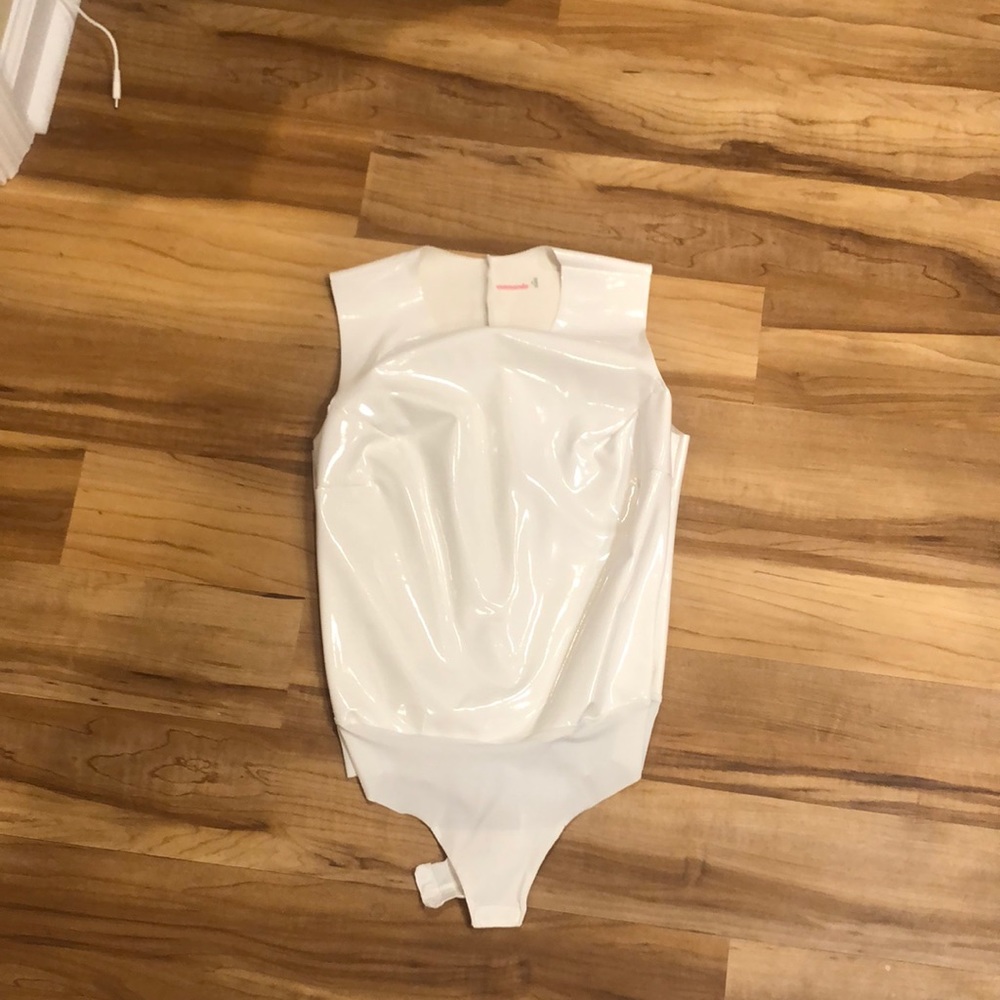 Commando White Latex Bodysuit